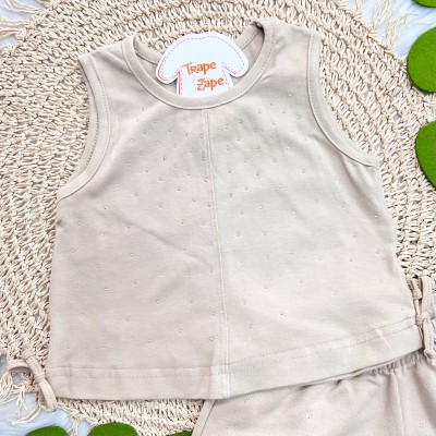 Conj. Regata e Short com Strass - Areia